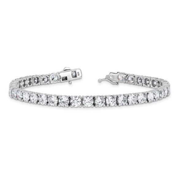 Elegant Sterling Silver CZ Tennis Bracelet - Picture 7 of 7